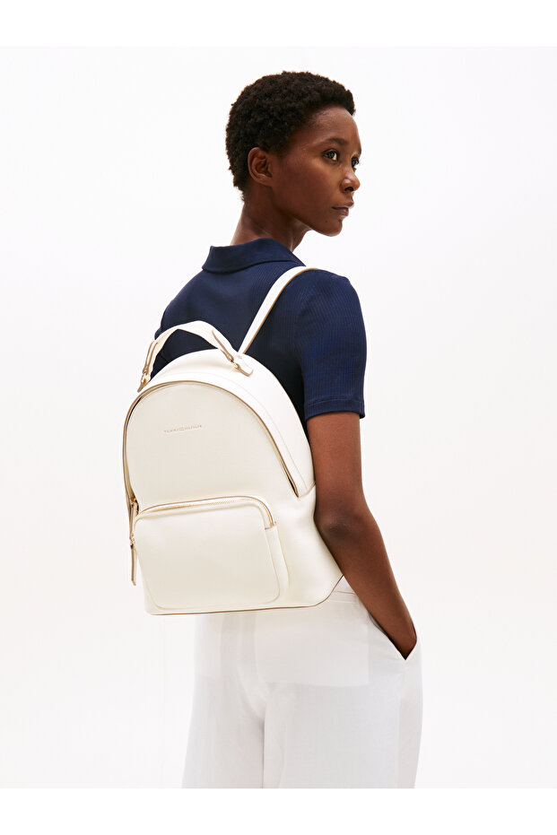 Tommy Hilfiger Women Ivory Petal Logotape Backpack - 2