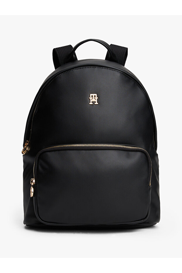 Women Black Popette Soft Dome Backpack - 5