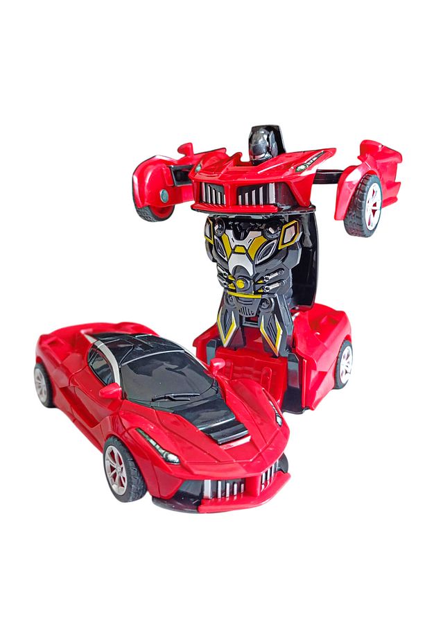 Transformer Ferrari Sürtmeli Robota Dönüşen Robot Olan Oyuncak Araba 1:32 Ölçek - 2