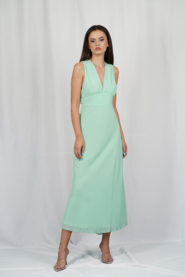 Rochie maxi - Verde, 40 - 1