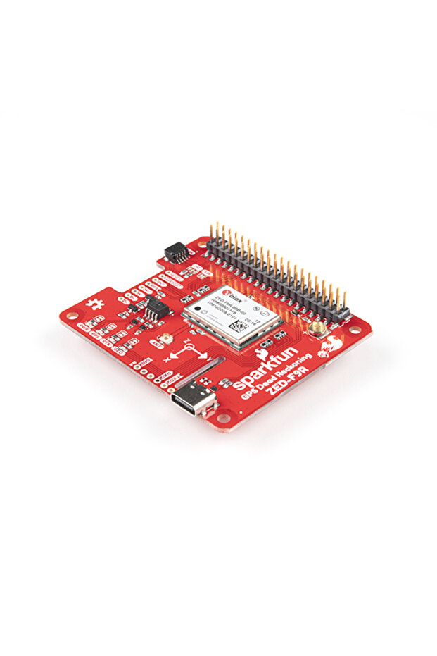 pHAT Dead Reckoning SparkFun GPS-RTK ZED-F9R for Raspberry Pi - 1