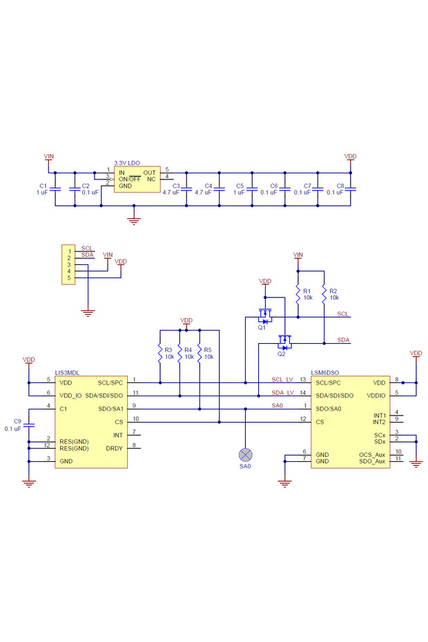 MinIMU-9 v6 Gyro, Accelerometer, and Compass (LSM6DSO and LIS3MDL Carrier) - 6