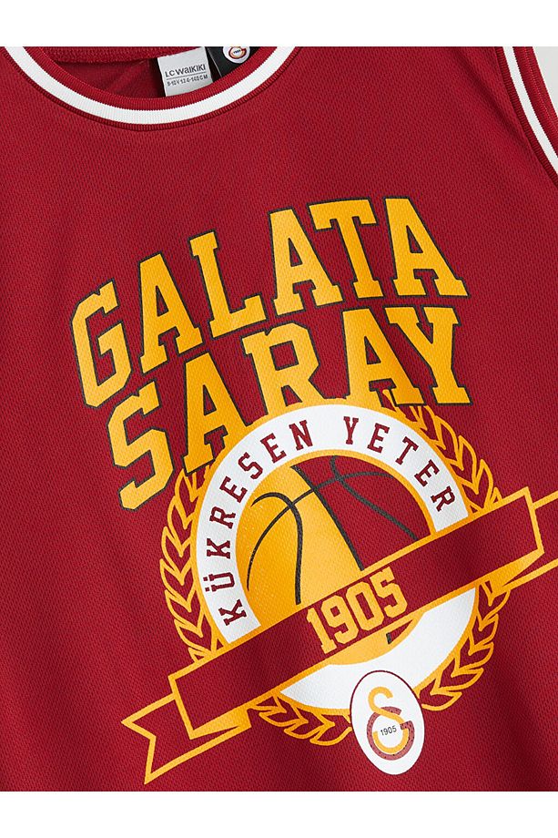 Bisiklet Yaka Galatasaray Baskılı Erkek Çocuk Atlet ve Şort - 3