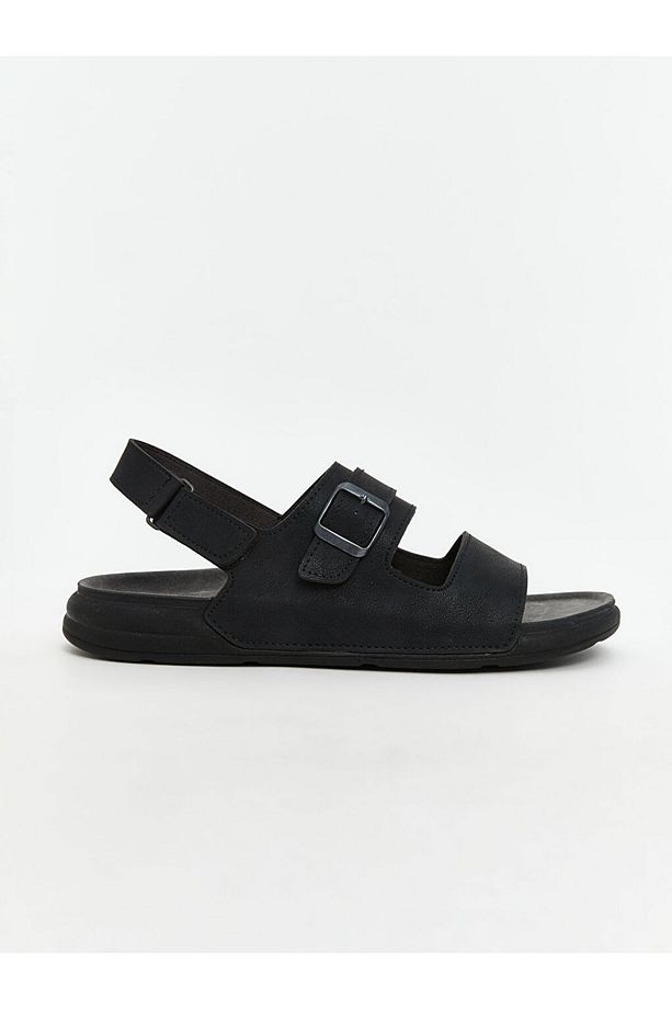 Lcw Steps Siyah Süet Görünümlü Erkek Sandalet - 2
