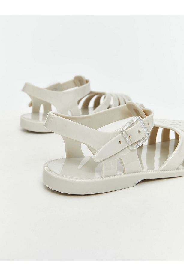LCW STEPS Bej Kız Çocuk Plaj Sandaleti - 5