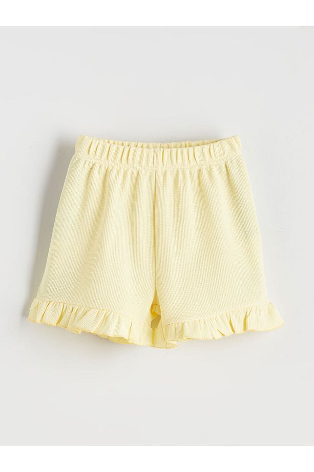 Beli Lastikli Basic Kız Bebek Şort 2'li - 2