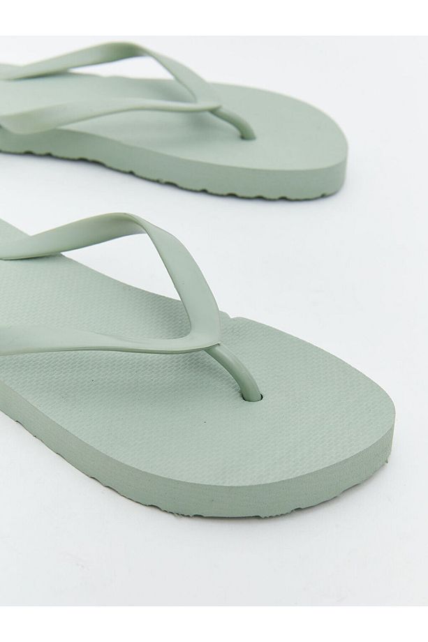 LCW STEPS Yeşil Düz Parmak Arası Kadın Plaj Terliği - 5