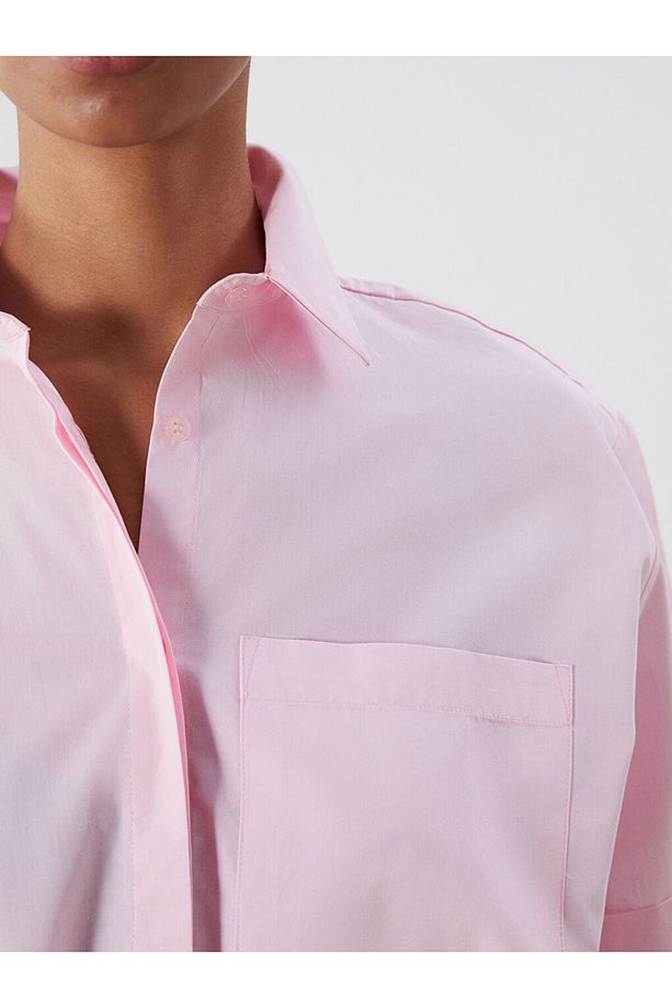 Oversize Poplin Kadın Gömlek - 3