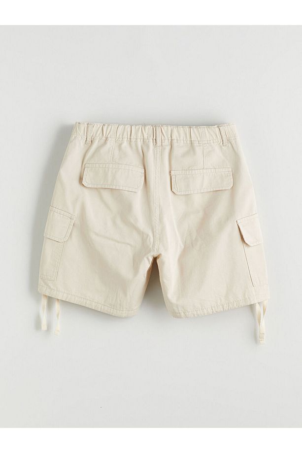 Standart Fit Gabardin Kadın Kargo Şort - 6