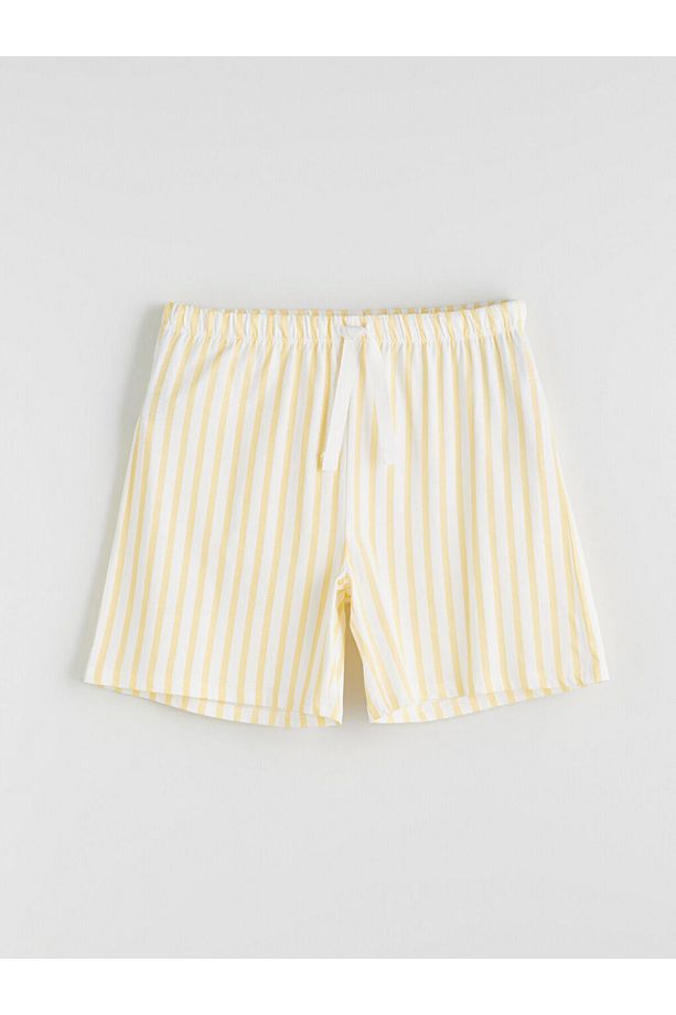 Gömlek Yaka Çizgili Hamile Şortlu Pijama Takımı - 8