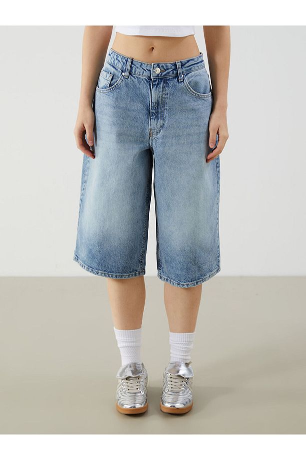 Bermuda Fit Kadın Jean Şort - 2