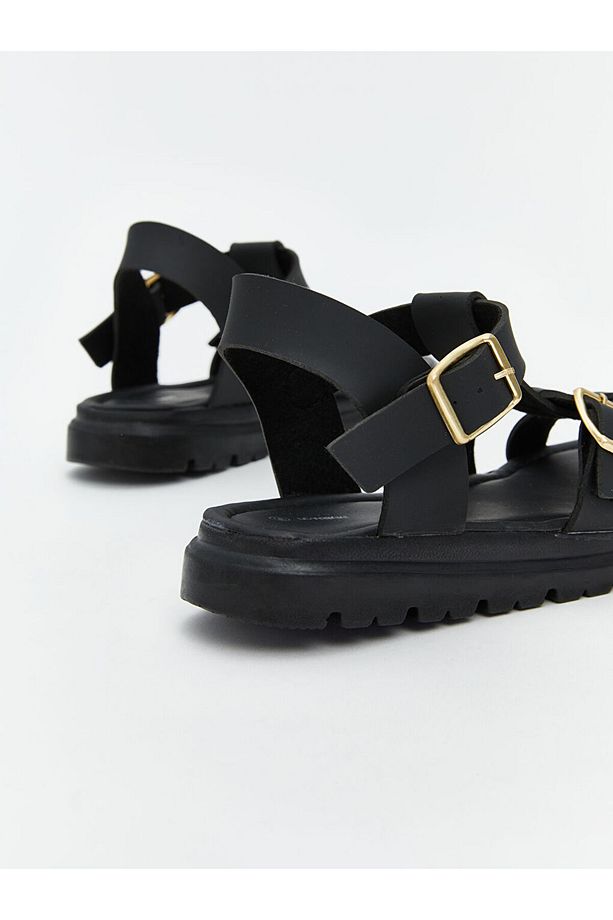 LCW STEPS Siyah Tokalı Kız Çocuk Sandalet - 5