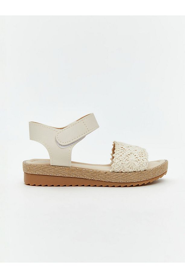 LCW STEPS Bej Dantel Detaylı Kız Çocuk Sandalet - 2