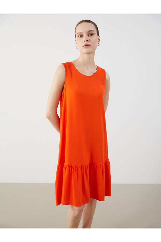 LCW Bisiklet Yaka Mini Elbise Fast Moda - 1