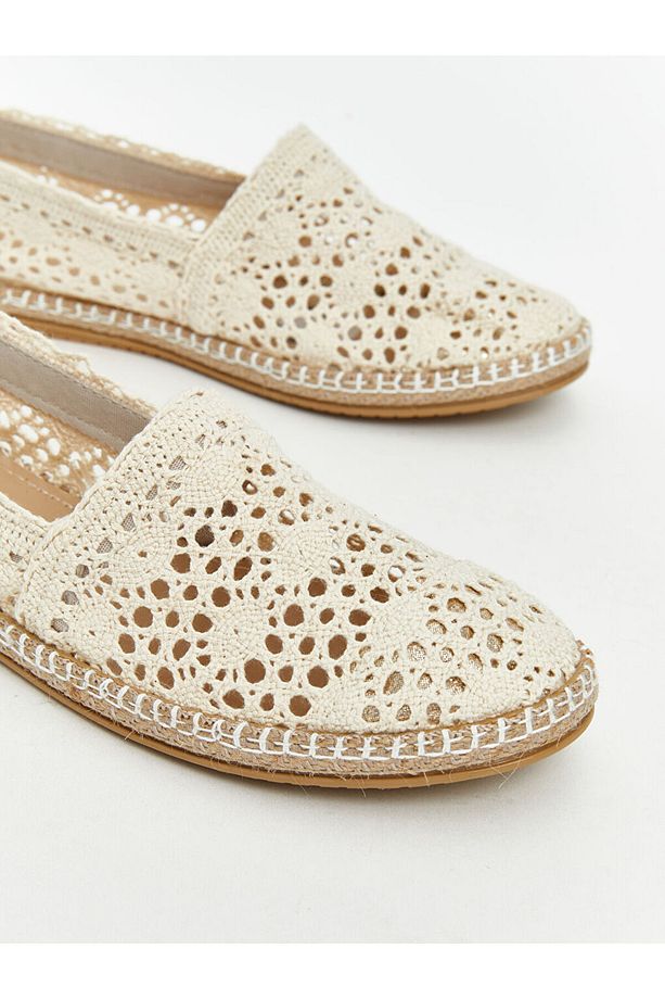 KOOR Bej Hasır Tabanlı Espadril Ayakkabı - 3