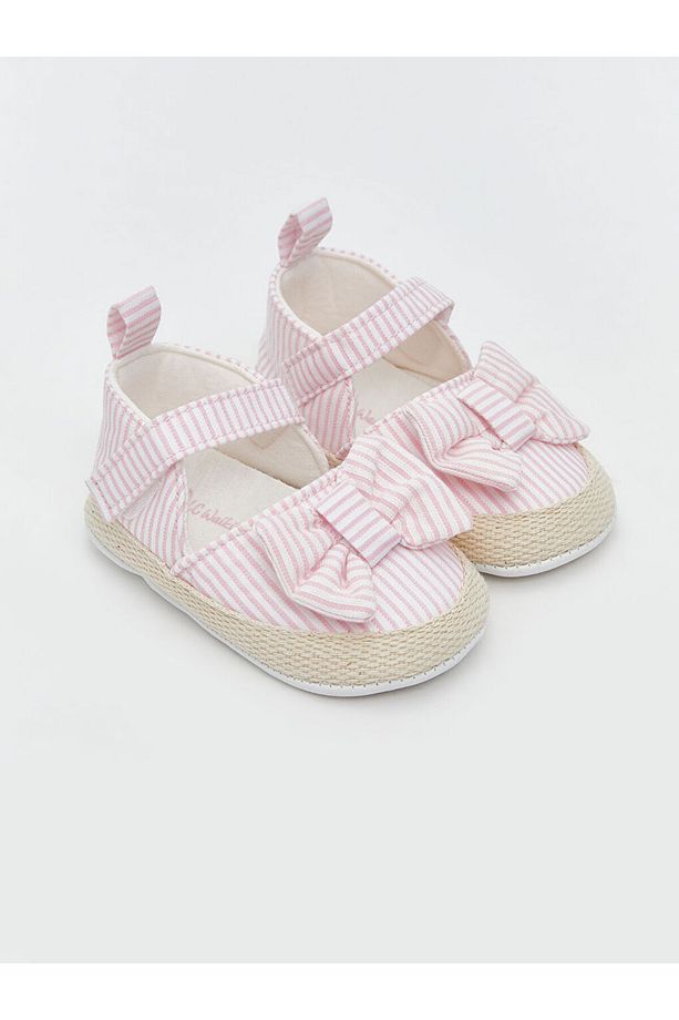 LCW STEPS Pembe Cırt Cırtlı Kız Bebek Yürüme Öncesi Ayakkabısı - 1