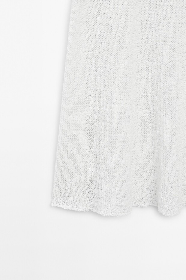 Pamuklu triko midi etek - 6