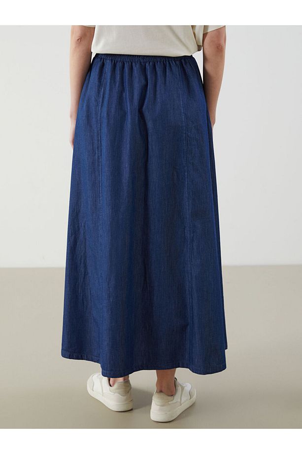 Beli Lastikli Jean Etek - 5
