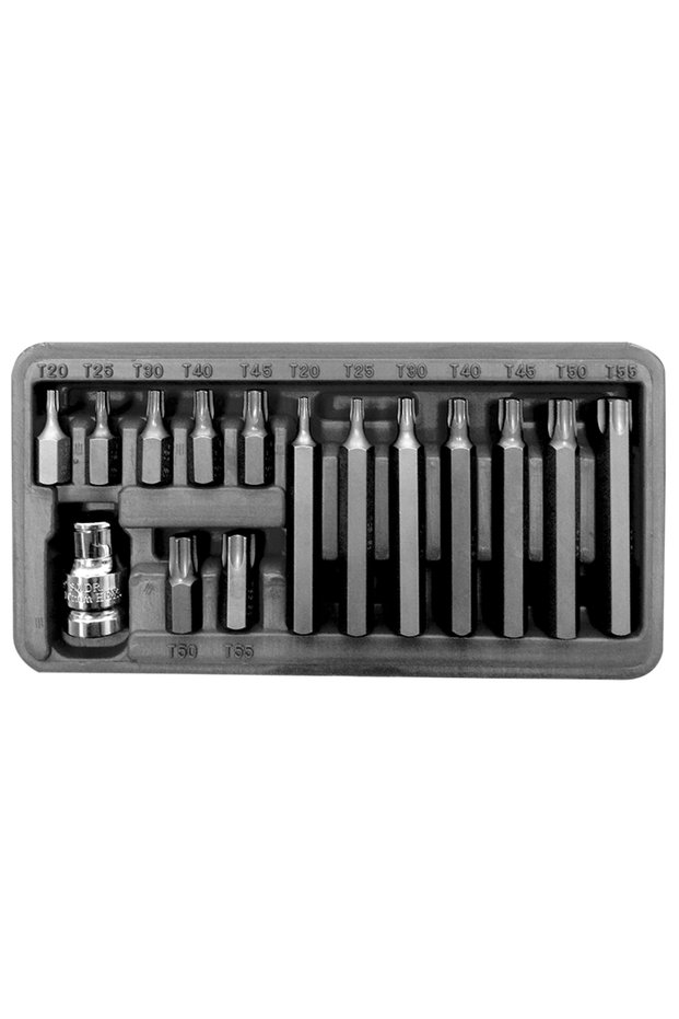 Torx Cr-Va S2 Bit Set - 15P.