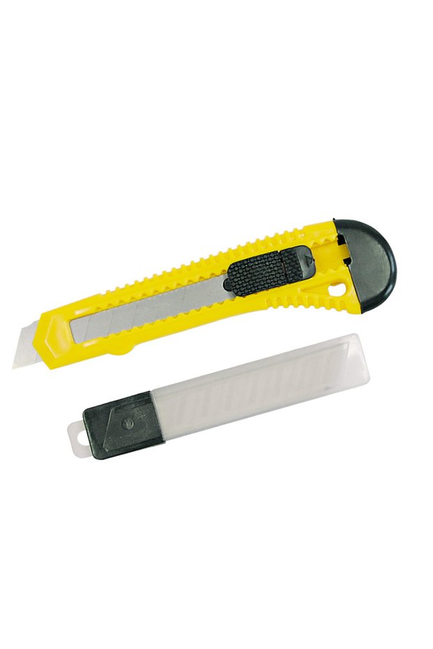 Plastic Cutter Set With Lock Button With 10 Blades - 18Mm