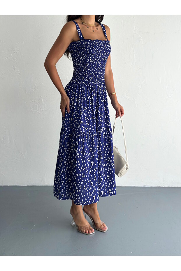 Gipeli Uzun Askılı Kat Elbise Dokuma Viskon Kumaş 125 Cm - 5