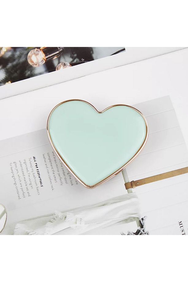 Popsocket Altın Kenarlı Kalp Desenli Renkli Telefon Tutacağı Sert Yüzey Yapışkanlı Parmak Tutucu - 1
