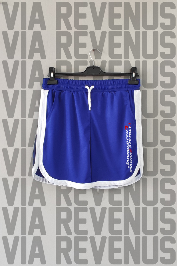 Printed Piping Detailed Sports Training Shorts