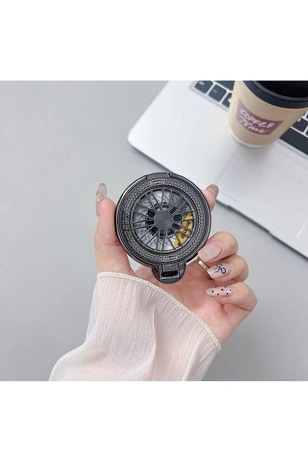 Popsocket Tekerlek Temalı Dönen Jantlar Yapışkanlı Standlı Telefon Tutacağı Plastik ve Hafif Tutacak - 1