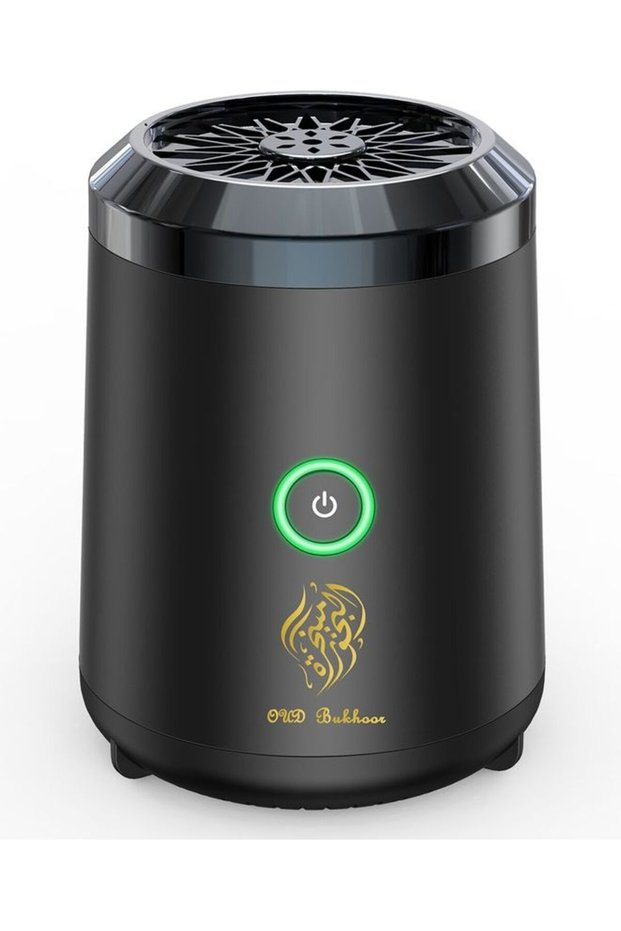 USB Mini Type-C Power Rechargeable Incense Burner for Car and Home Black