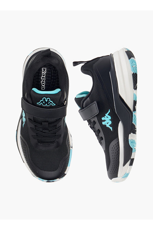 Girls' Logo Print Sports Shoes with Hook and Loop Closure
