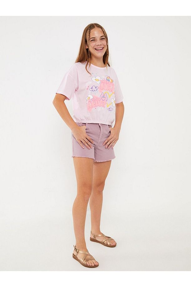 Basic Kız Çocuk Jean Şort - 2
