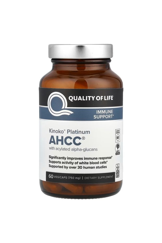 , Kinoko® Platinum AHCC® with Acylated Alpha-Glucans, 60 Vegicaps