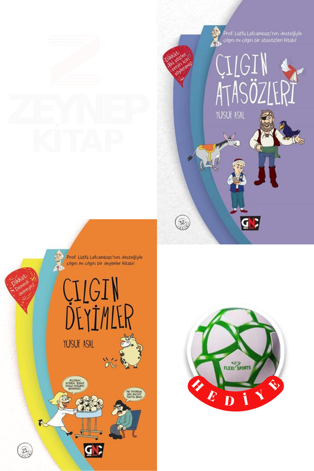 Çılgın Atasözleri ve Çılgın Deyimler - Yusuf Asal 2 Book Set (Soccer Ball Gift)