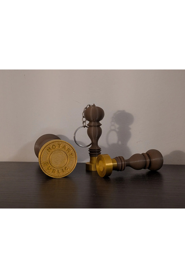 Notary Seal Shaped Keychain