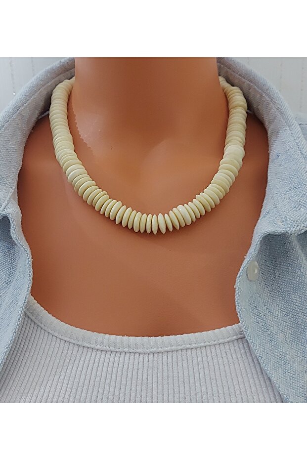 Kemik Rondela Kolye - 4