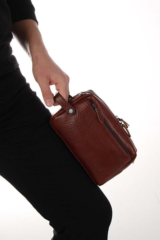 Traum Genuine Leather Shaving Handbag Hand Portfolio Clutch Bag Taba
