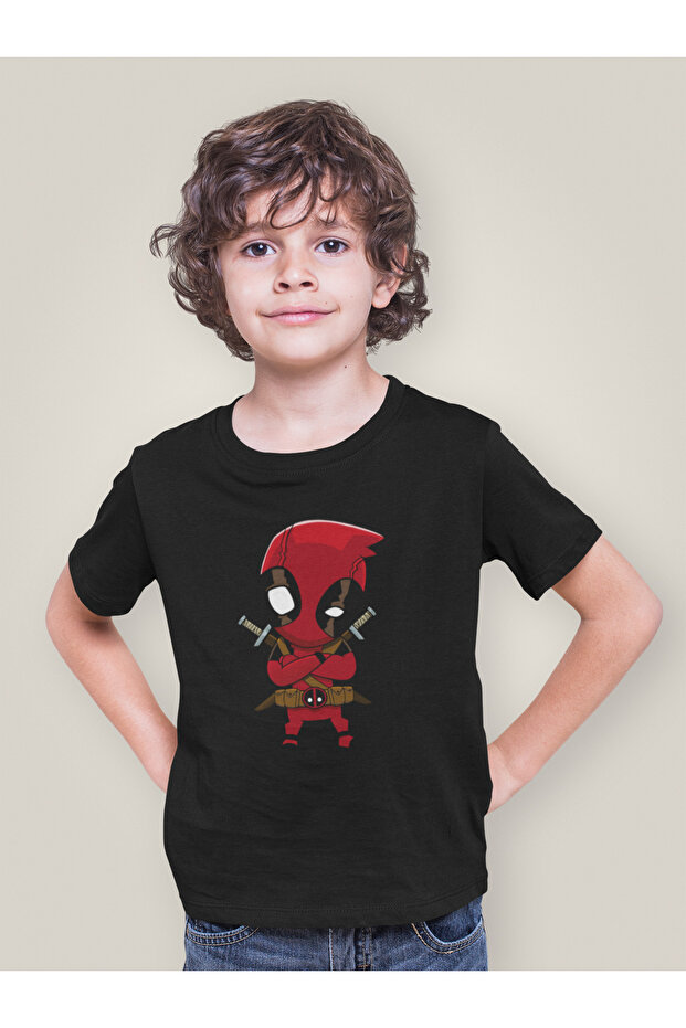 Deadpool Printed Unisex Cartoon Children's T-Shirt (1-12 Years)