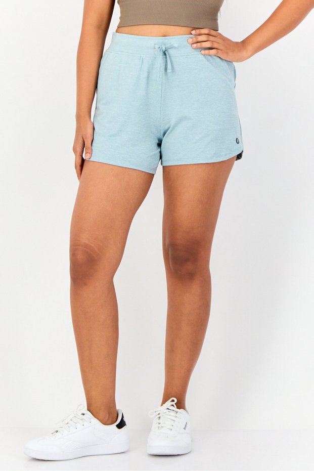 Women Sportswear Fit Outdoor Shorts, Heather Turquoise