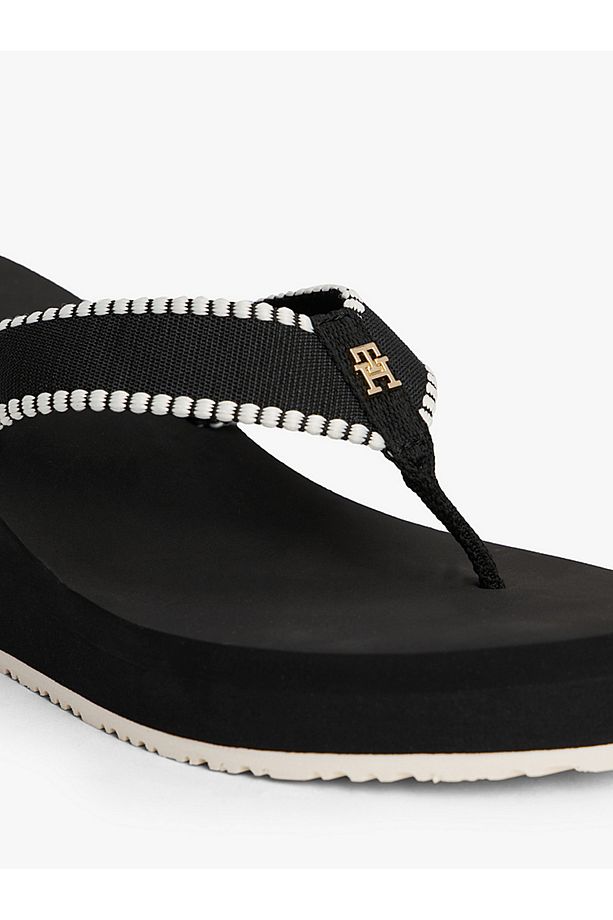 TH Monogram Wedge Flip-Flops - 7