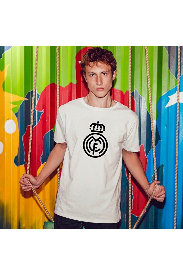 Madrid the Great Alternative Logo Star Theme Tshirt 100% Cotton