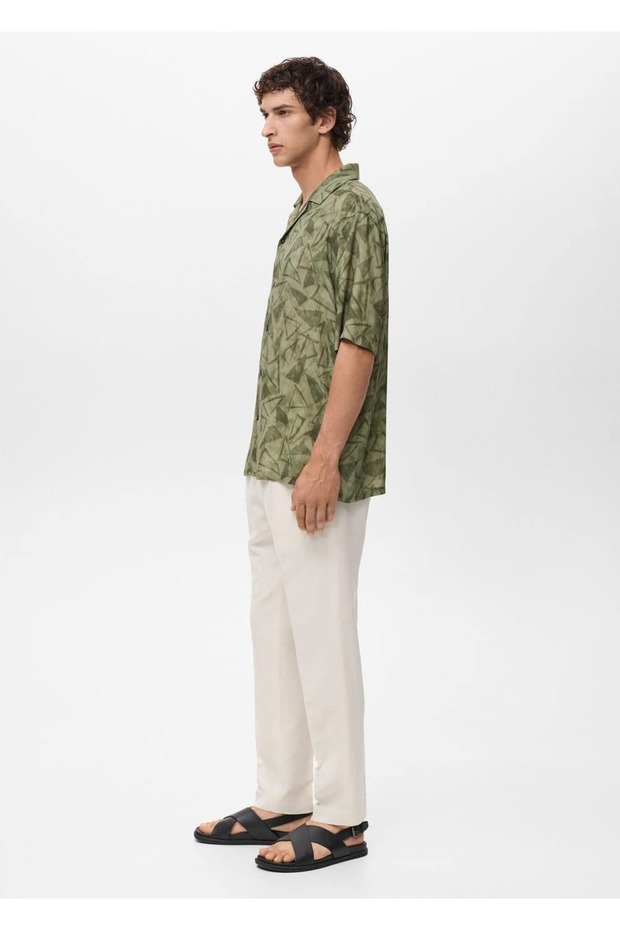 Bowling yaka desenli gömlek - 8