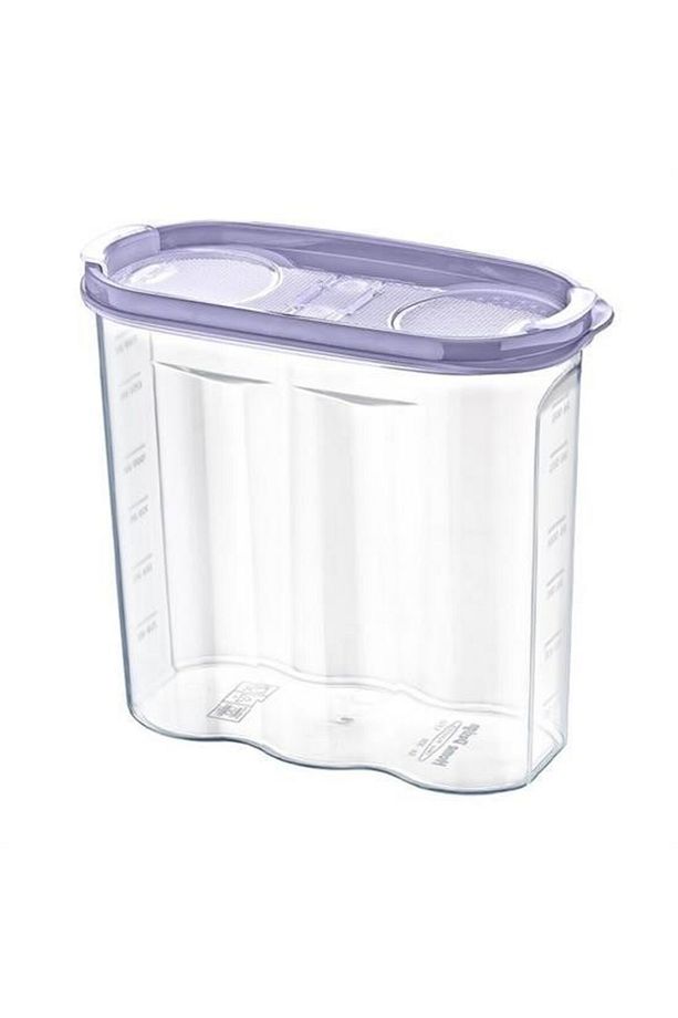 Buffer® 2 Kapaklı Ölçekli Erzak Kuru Gıda Saklama Kutusu Kabı - 1,7 Litre - Sa935 - 1