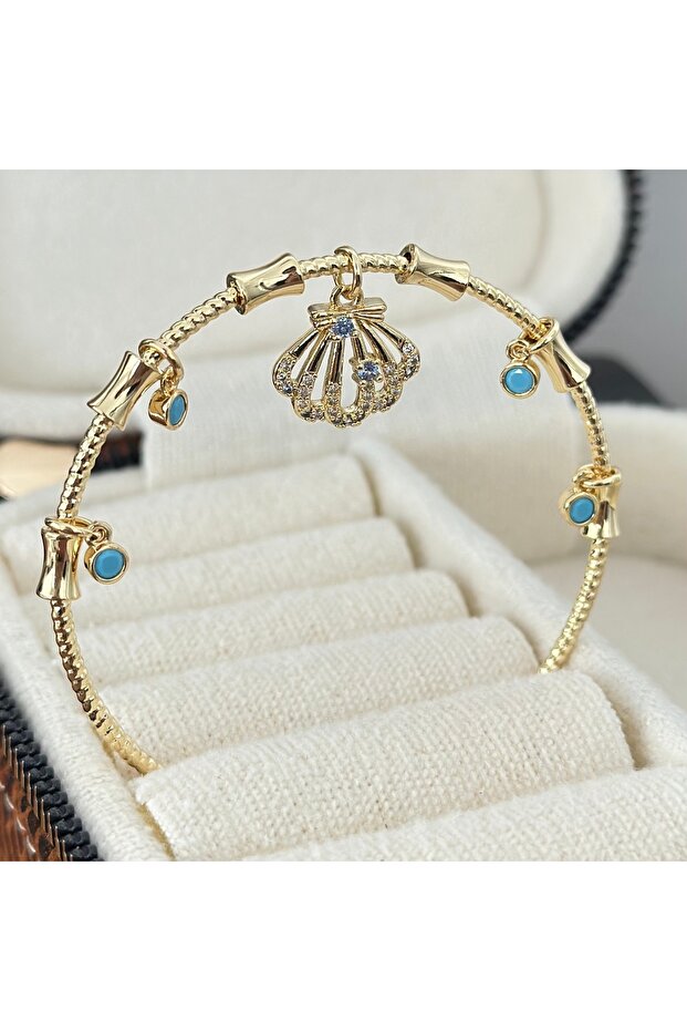 سوار ساحر على شكل صدفة من الحجر - 3