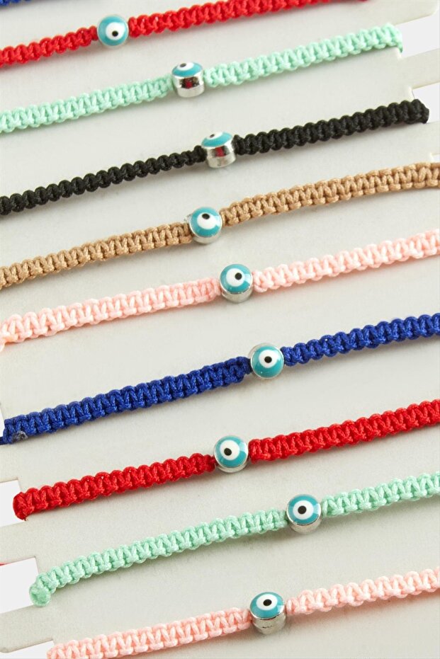 Evil Eye Macrame Braided Bracelet