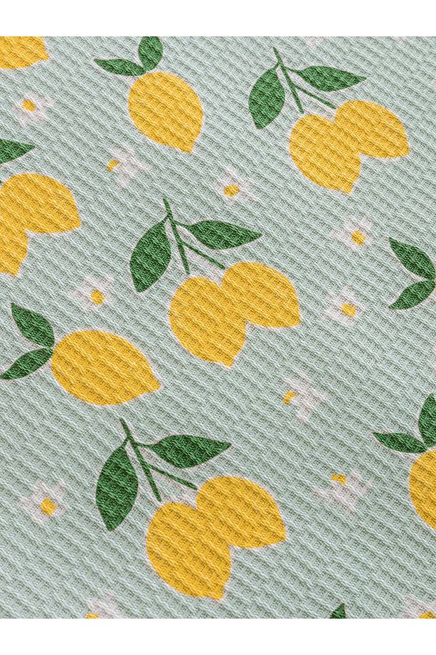 Limon Desenli Tek Kişilik Pike Seti - 6