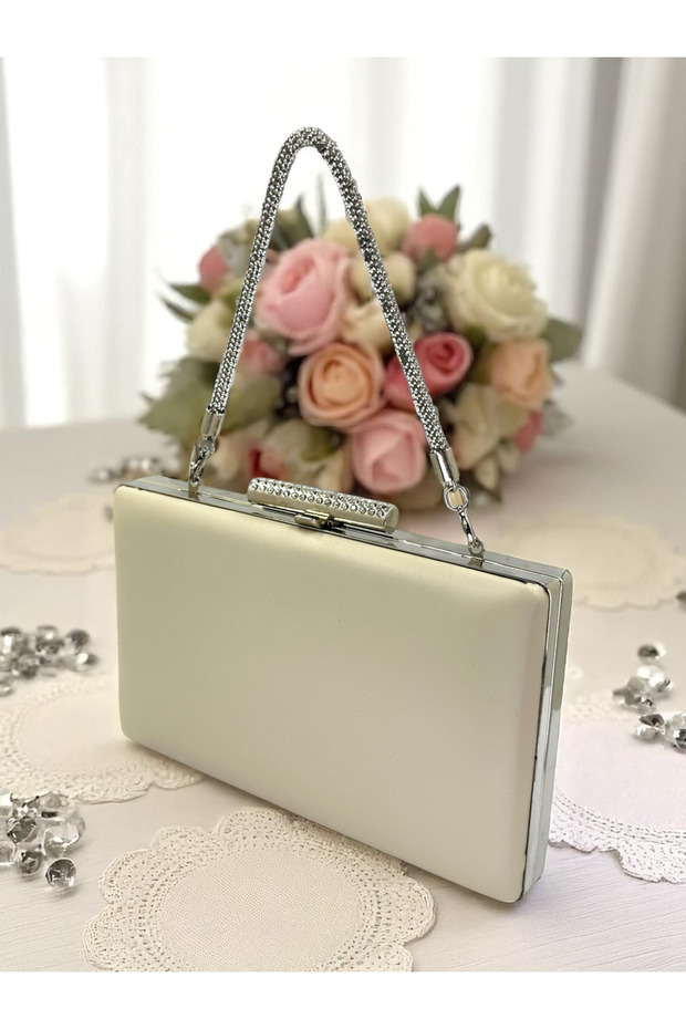 Skin Color Matte Skin Leather Women's Evening Dress Bag