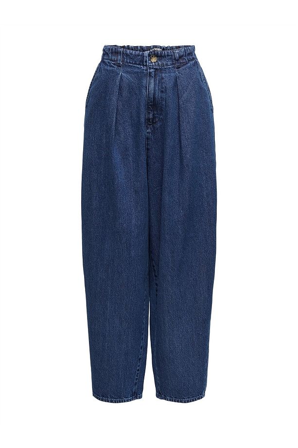 ONLLERIN HW BALLOON DB DNM QYT Kadın Lacivert Denim Pantolon - 15339183 - 5