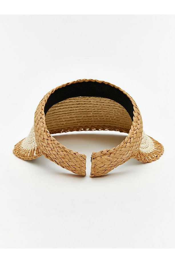 LCW ACCESSORIES Bej Kadın Hasır Vizör Şapka - 2