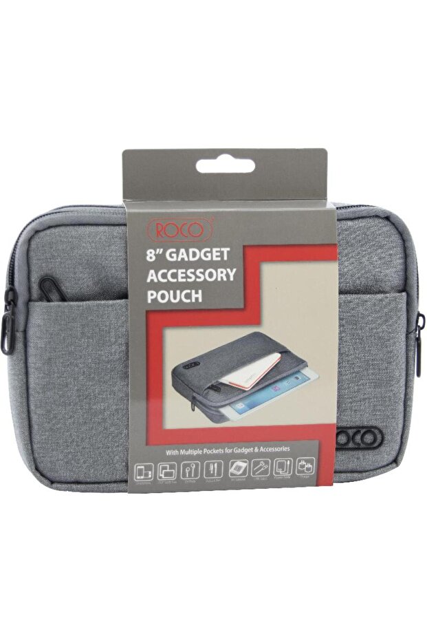 Gadget Pouch 8" Tech Case – Grey - 2
