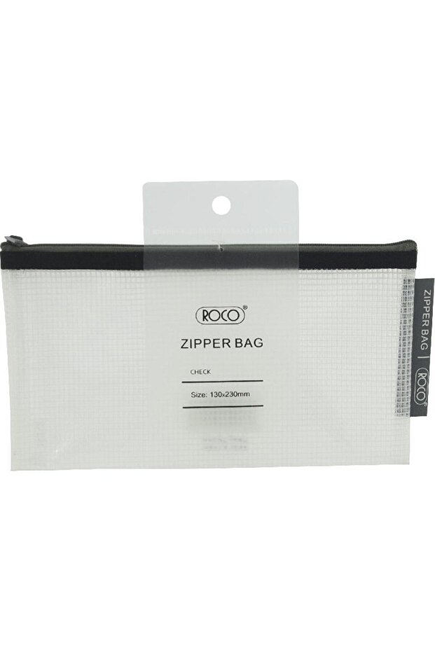 حقيبة مستندات - فتحة تحميل علوية، شفافة مع لمسة سوداء - 1